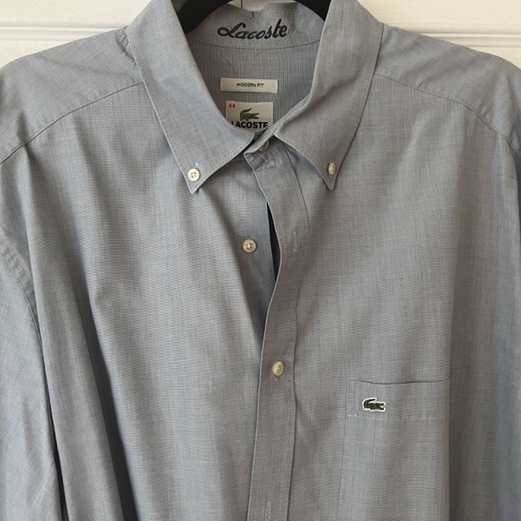 Lacoste, long sleeve, button down, light blue, shirt - Picture 3 of 4
